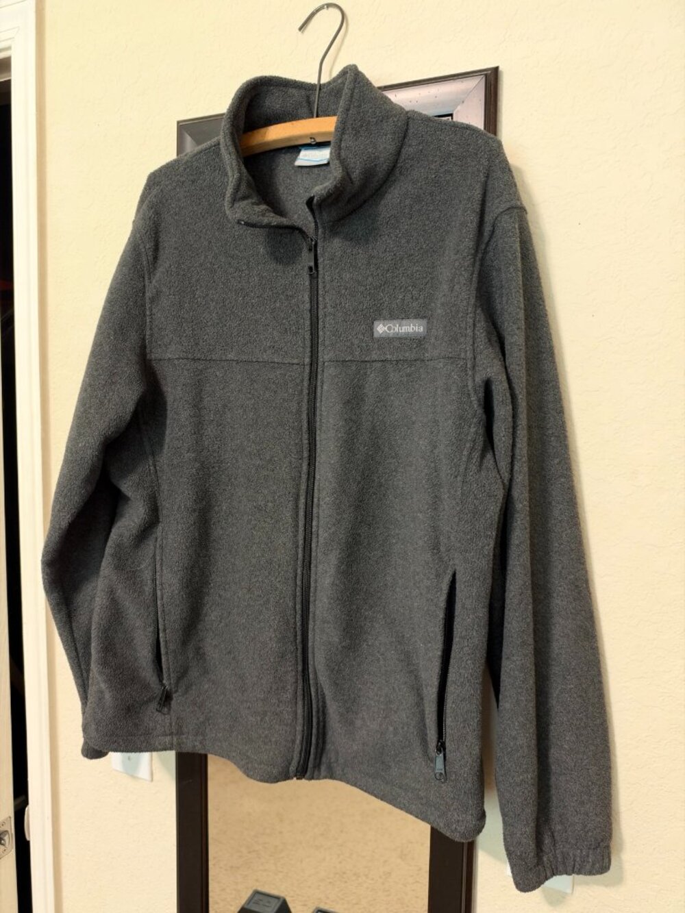 Columbia Men's Gray Full-Zip Fleece Jacket L Benton Springs Style